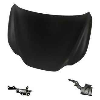 Replacement - 3-Piece (Hood Panel, Driver and Passenger Side Hood Hinge) (Standard Line)