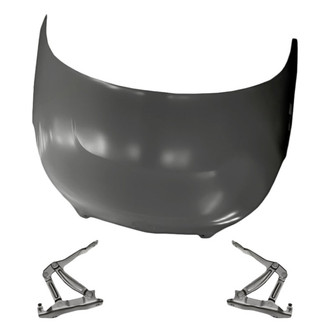 Replacement - 3-Piece (Hood Panel, Driver and Passenger Side Hood Hinge) (Standard Line)