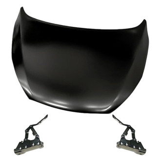 Replacement - 3-Piece (Hood Panel, Driver and Passenger Side Hood Hinge) (Standard Line)