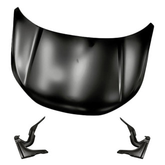 Replacement - 3-Piece (Hood Panel, Driver and Passenger Side Hood Hinge) (Standard Line)
