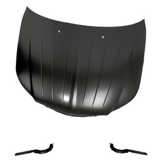 Replacement - 3-Piece (Hood Panel, Driver and Passenger Side Hood Hinge) (Standard Line)