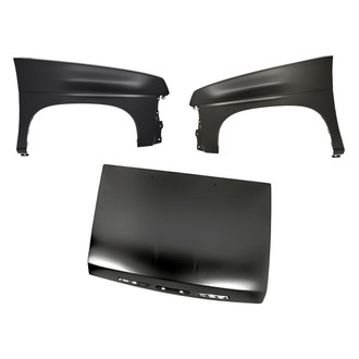 Replacement - 3-Piece (Hood Panel, Front Driver and Passenger Side Fender)