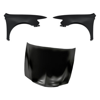 Replacement - 3-Piece (Hood Panel, Front Driver and Passenger Side Fender) (CAPA Certified)