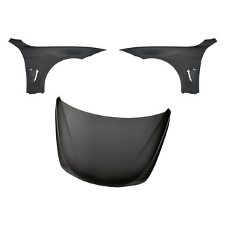 Replacement - 3-Piece (Hood Panel, Front Driver and Passenger Side Fender)