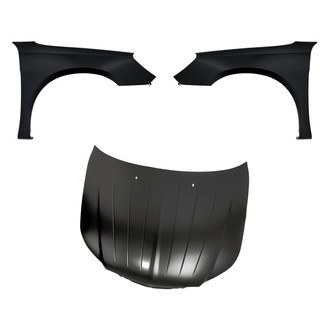 Replacement - 3-Piece (Hood Panel, Front Driver and Passenger Side Fender) (Standard Line)