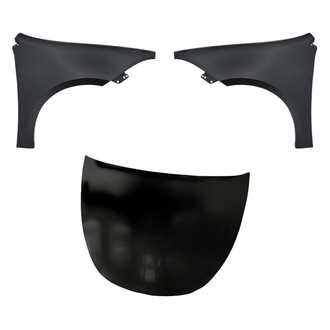 Replacement - 3-Piece (Hood Panel, Front Driver and Passenger Side Fender) (Standard Line)