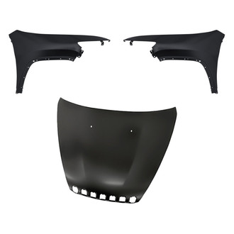Replacement - 3-Piece (Hood Panel, Front Driver and Passenger Side Fender) (Standard Line)