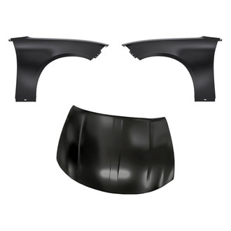 Replacement - 3-Piece (Hood Panel, Front Driver and Passenger Side Fender)