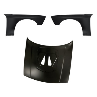 Replacement - 3-Piece (Hood Panel, Front Driver and Passenger Side Fender) (CAPA Certified)