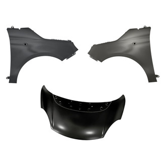 Replacement - 3-Piece (Hood Panel, Front Driver and Passenger Side Fender) (Standard Line)