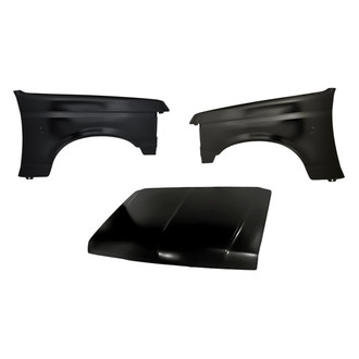 Replacement - 3-Piece (Hood Panel, Front Driver and Passenger Side Fender)