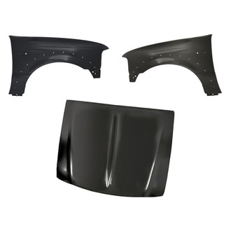 Replacement - 3-Piece (Hood Panel, Front Driver and Passenger Side Fender) (CAPA Certified)