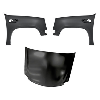 Replacement - 3-Piece (Hood Panel, Front Driver and Passenger Side Fender)