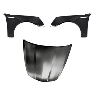 Replacement - 3-Piece (Hood Panel, Front Driver and Passenger Side Fender)