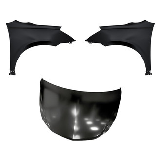 Replacement BNDL-203951 - 3-Piece (Hood Panel, Front Driver and Passenger Side Fender) (CAPA Certified)