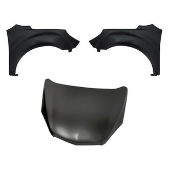Replacement - 3-Piece (Hood Panel, Front Driver and Passenger Side Fender)