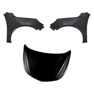 Replacement - 3-Piece (Hood Panel, Front Driver and Passenger Side Fender)