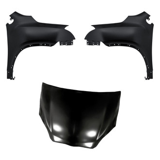 Replacement - 3-Piece (Hood Panel, Front Driver and Passenger Side Fender) (Standard Line)