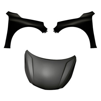 Replacement - 3-Piece (Hood Panel, Front Driver and Passenger Side Fender) (Standard Line)