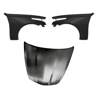 Replacement - 3-Piece (Hood Panel, Front Driver and Passenger Side Fender) (CAPA Certified)