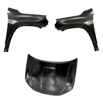 Replacement - 3-Piece (Hood Panel, Front Driver and Passenger Side Fender)