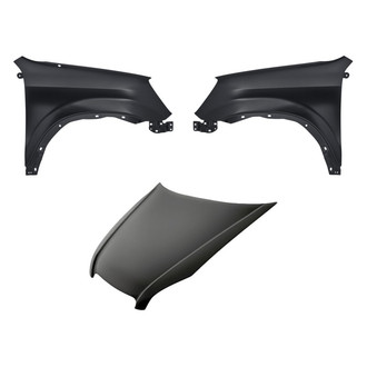 Replacement - 3-Piece (Hood Panel, Front Driver and Passenger Side Fender)