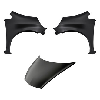 Replacement - 3-Piece (Hood Panel, Front Driver and Passenger Side Fender) (Standard Line)