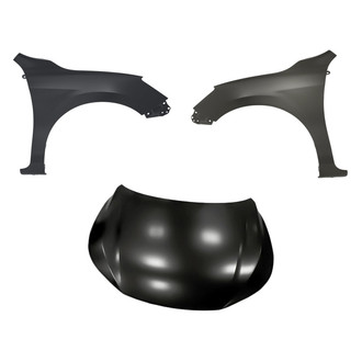 Replacement - 3-Piece (Hood Panel, Front Driver and Passenger Side Fender) (CAPA Certified)