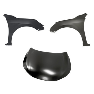 Replacement - 3-Piece (Hood Panel, Front Driver and Passenger Side Fender) (Standard Line)
