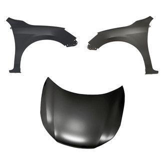 Replacement - 3-Piece (Hood Panel, Front Driver and Passenger Side Fender) (Standard Line)