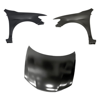 Replacement - 3-Piece (Hood Panel, Front Driver and Passenger Side Fender) (CAPA Certified)