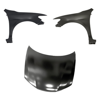 Replacement - 3-Piece (Hood Panel, Front Driver and Passenger Side Fender) (CAPA Certified)