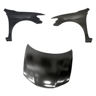 Replacement - 3-Piece (Hood Panel, Front Driver and Passenger Side Fender) (Standard Line)