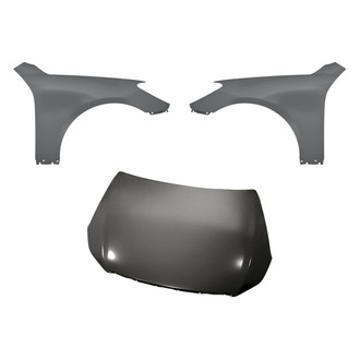 Replacement BNDL-204299 - 3-Piece (Hood Panel, Front Driver and Passenger Side Fender) (CAPA Certified)