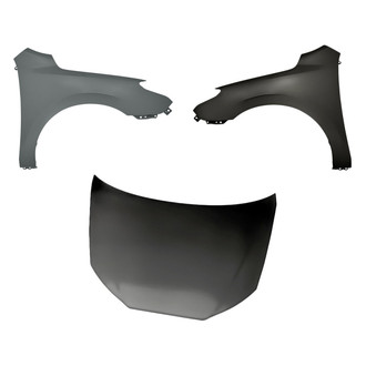 Replacement - 3-Piece (Hood Panel, Front Driver and Passenger Side Fender) (CAPA Certified)