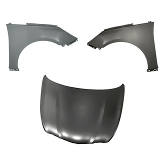 Replacement - 3-Piece (Hood Panel, Front Driver and Passenger Side Fender)