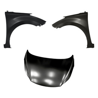 Replacement - 3-Piece (Hood Panel, Front Driver and Passenger Side Fender) (CAPA Certified)
