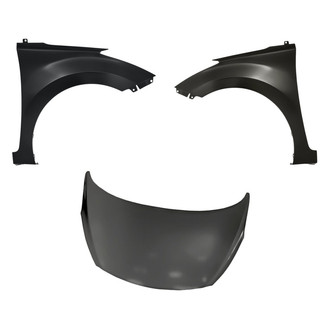 Replacement - 3-Piece (Hood Panel, Front Driver and Passenger Side Fender) (CAPA Certified)