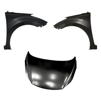 Replacement - 3-Piece (Hood Panel, Front Driver and Passenger Side Fender) (Standard Line)