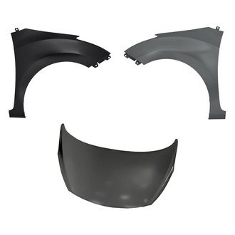 Replacement - 3-Piece (Hood Panel, Front Driver and Passenger Side Fender) (CAPA Certified)