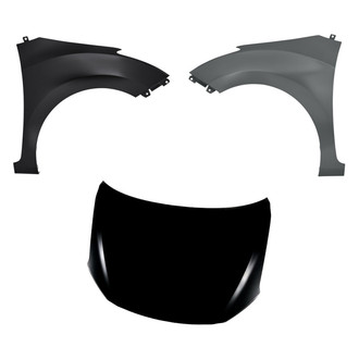 Replacement - 3-Piece (Hood Panel, Front Driver and Passenger Side Fender) (CAPA Certified)
