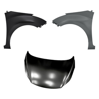 Replacement - 3-Piece (Hood Panel, Front Driver and Passenger Side Fender) (CAPA Certified)