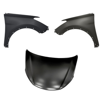 Replacement - 3-Piece (Hood Panel, Front Driver and Passenger Side Fender) (Standard Line)