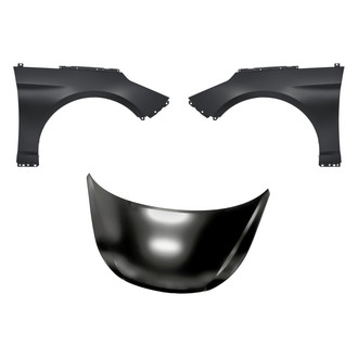 Replacement - 3-Piece (Hood Panel, Front Driver and Passenger Side Fender)
