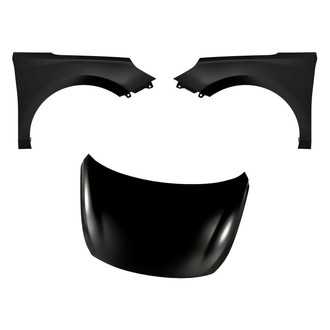 Replacement - 3-Piece (Hood Panel, Front Driver and Passenger Side Fender) (CAPA Certified)