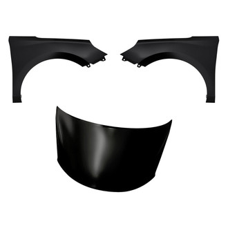 Replacement - 3-Piece (Hood Panel, Front Driver and Passenger Side Fender) (CAPA Certified)