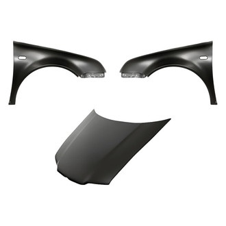 Replacement - 3-Piece (Hood Panel, Front Driver and Passenger Side Fender) (CAPA Certified)