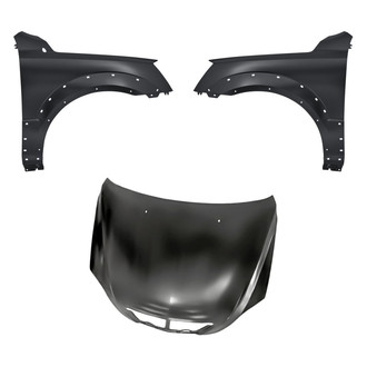 Replacement - 3-Piece (Hood Panel, Front Driver and Passenger Side Fender)