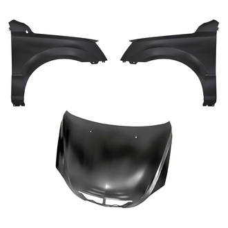 Replacement - 3-Piece (Hood Panel, Front Driver and Passenger Side Fender) (Standard Line)
