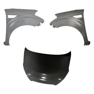 Replacement - 3-Piece (Hood Panel, Front Driver and Passenger Side Fender)